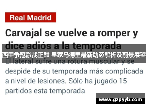 西甲争冠激战正酣 皇家马德里最新动态解析及前景展望